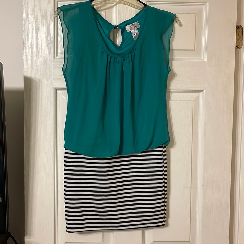 SweetStorm Dress, flowy top and tight bottom